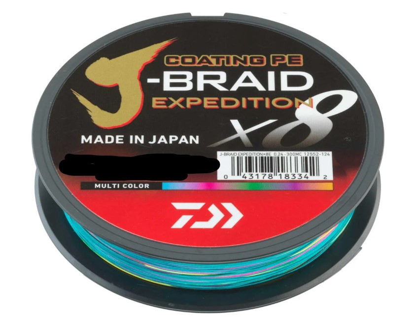 Daiwa J-Braid Expedition X8E 0,18mm 12,3kg 300m Multicolor