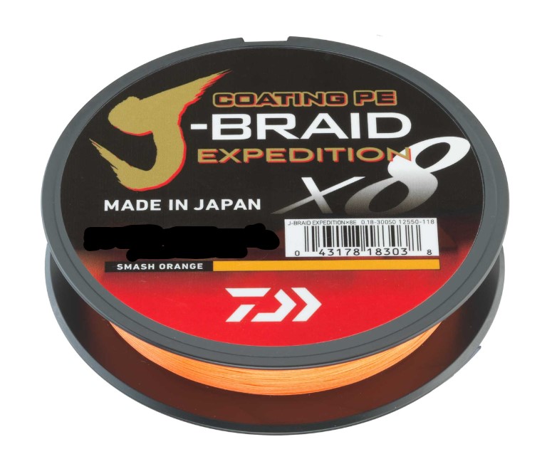 Daiwa J-Braid Expedition X8E 0,16mm 9,8kg 300m Smash Orange