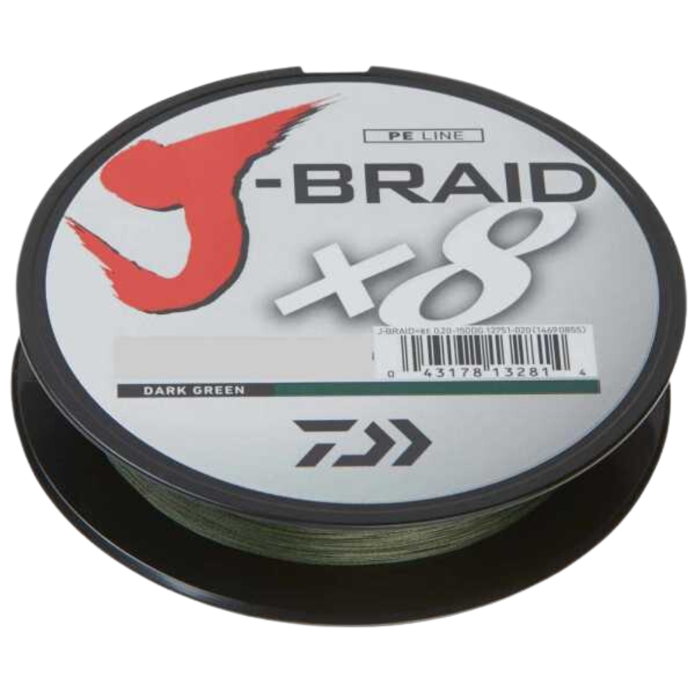 Daiwa J-Braid X8 0,24 mm 18 kg 300m Temno zelena