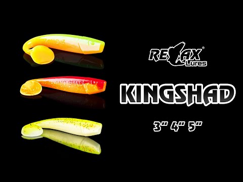 Relax King Shad 11cm (4") Blanc Pur/RedHead 2 pièces